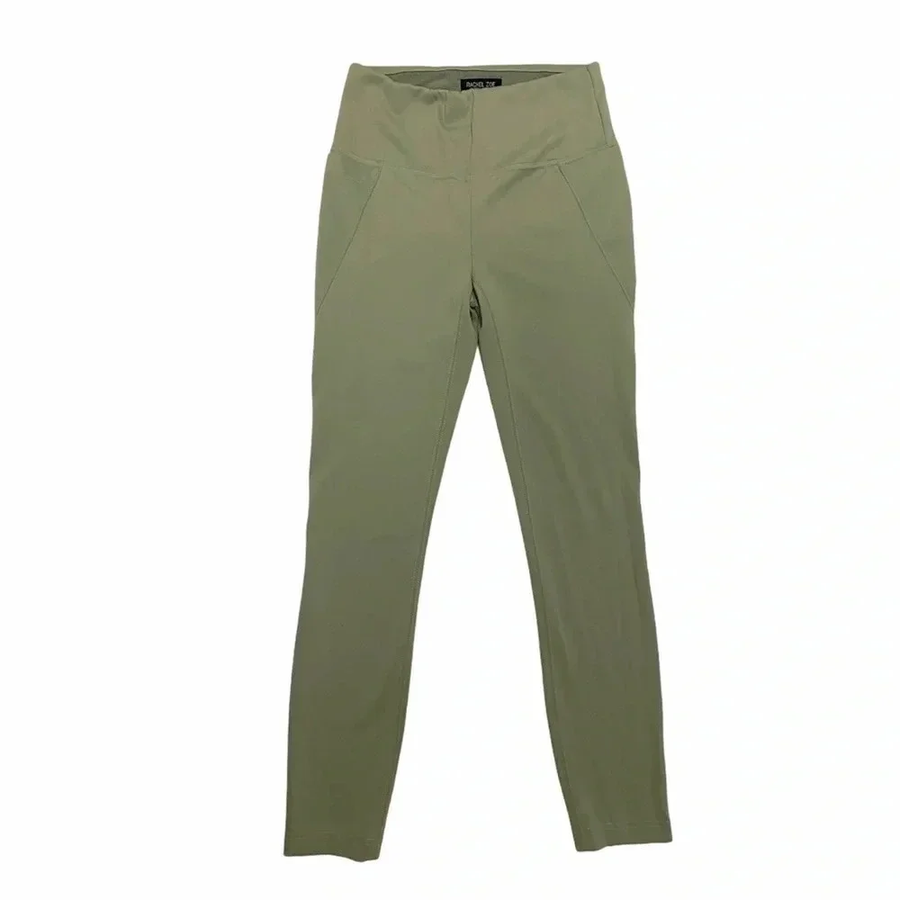 RACHAEL ZOE High Waisted Leggings Green Pocket Athletic Pants Activewear Size XS